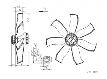 Ventilator axial de refulare Ziehl FN 080-ADA.6N.V7